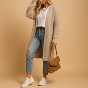 Evelien | Gilet Femme Ouvert en Maille – Design Classique, Doux & Polyvalent