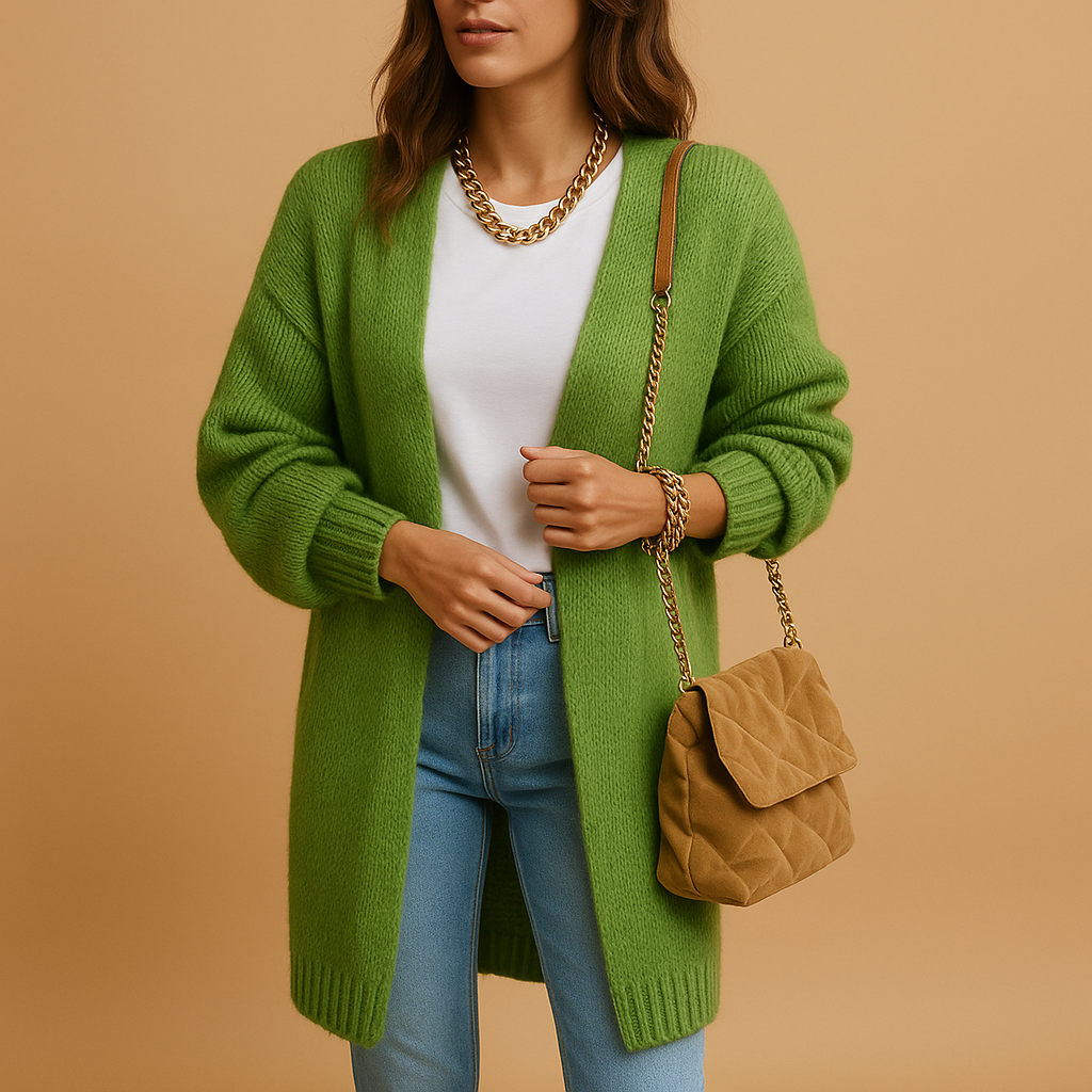 Evelien | Gilet Femme Ouvert en Maille – Design Classique, Doux & Polyvalent