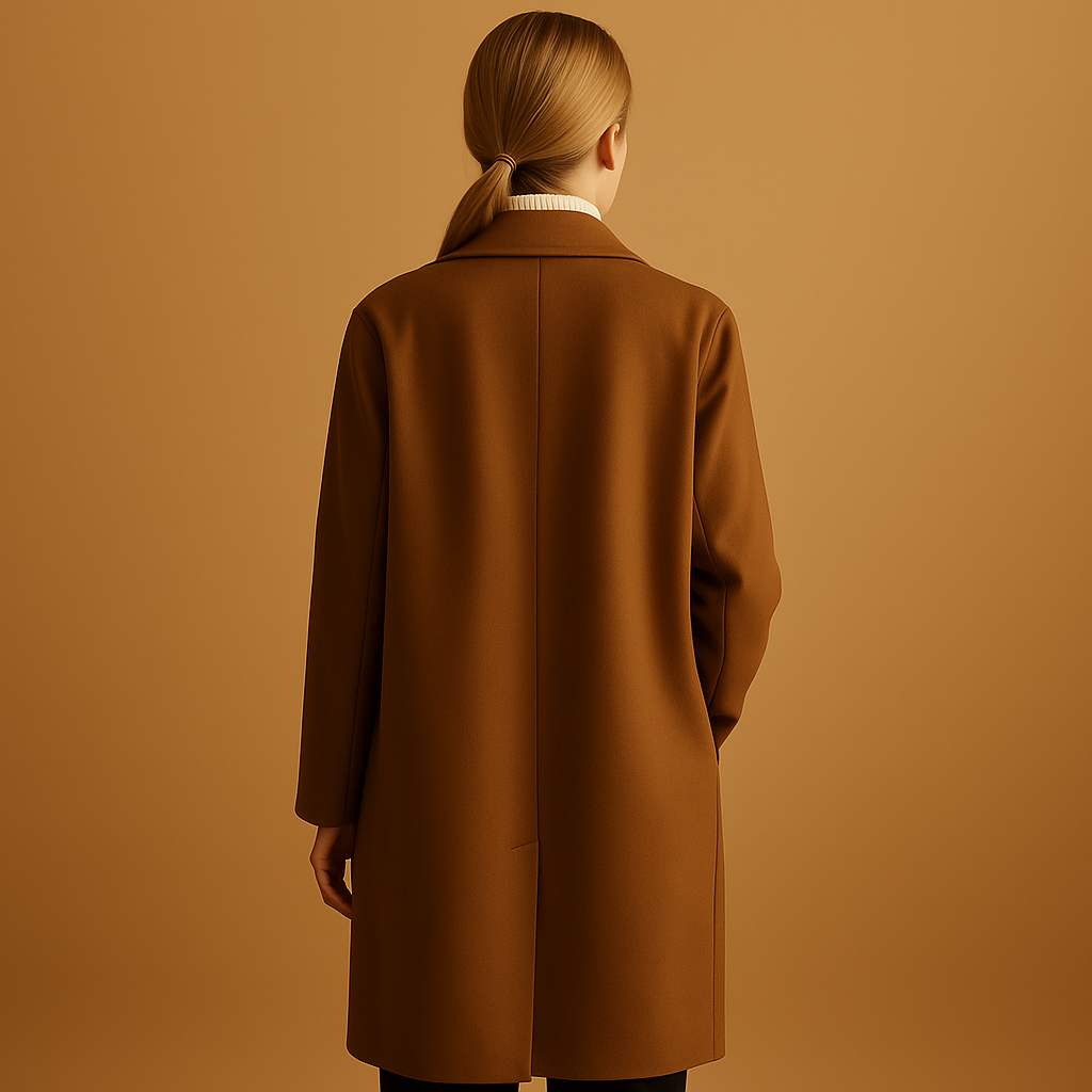 Manteau long femme Veerle – Hiver élégant à coupe cintrée et chaude