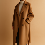 Manteau long femme Veerle – Hiver élégant à coupe cintrée et chaude