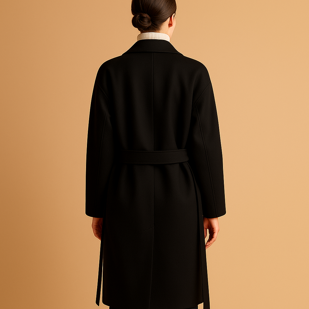 Manteau long femme Veerle – Hiver élégant à coupe cintrée et chaude