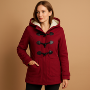 Manteau long femme Marije avec capuche – Chaud, coupe élégante et coupe-vent