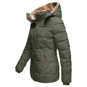 Veste d’hiver Vivianne femme – manteau élégant à col amovible