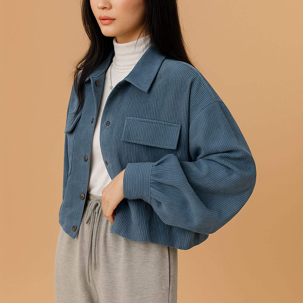 Veste d’été femme Jinte en velours côtelé – Légère et respirante