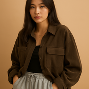 Veste d’été femme Jinte en velours côtelé – Légère et respirante