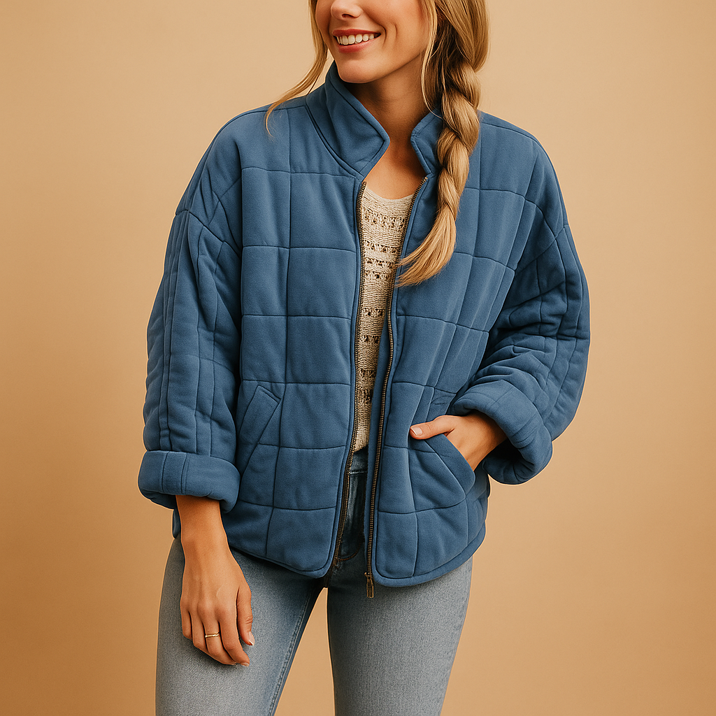 Manteau d’hiver femme léger – coupe cintrée élégante & poches pratiques