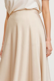 Jupe Louise femme taille haute à drapé élégant — style minimaliste