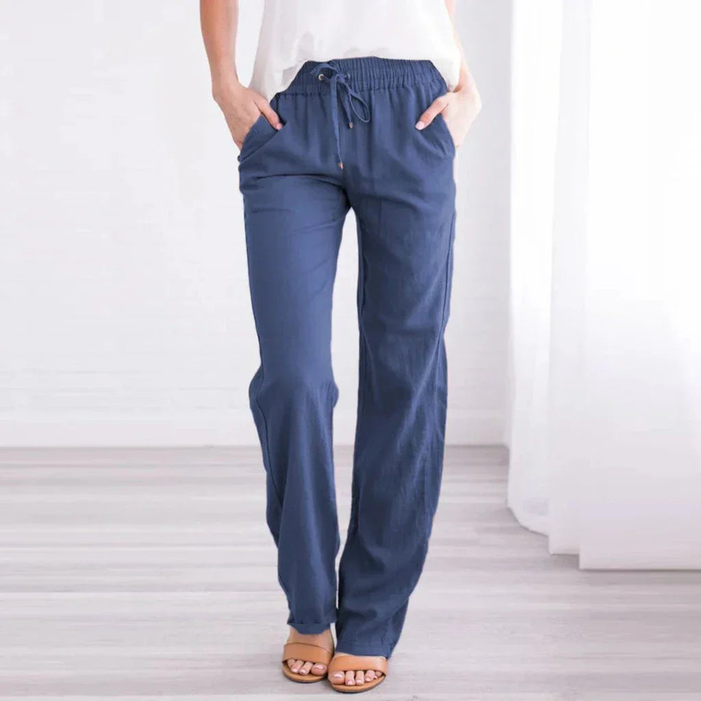 Pantalon léger Neeltje femme – coupe relaxed, tissu respirant