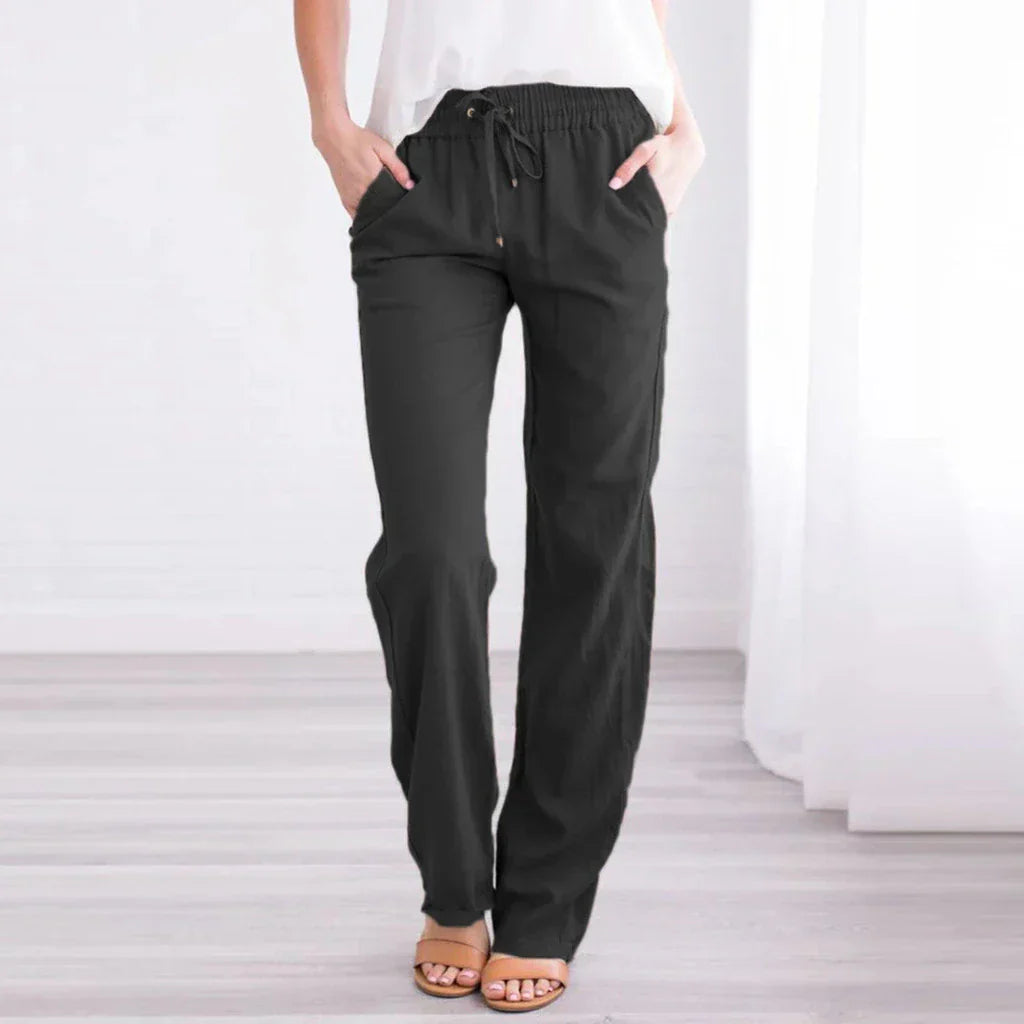 Pantalon léger Neeltje femme – coupe relaxed, tissu respirant