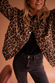 Veste femme imprimé animal – tendance, doublée chaude & coupe décontractée
