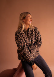 Veste femme imprimé animal – tendance, doublée chaude & coupe décontractée
