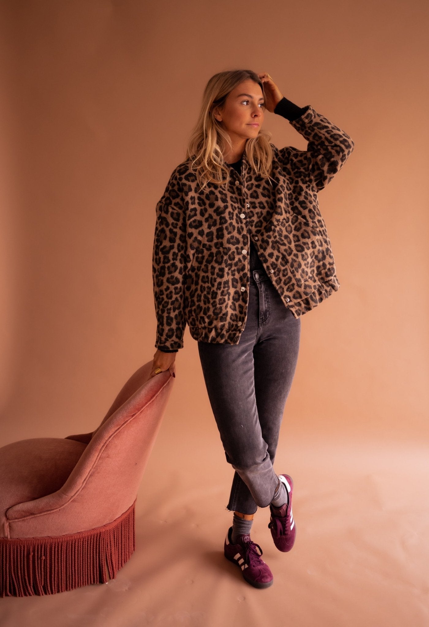 Veste femme imprimé animal – tendance, doublée chaude & coupe décontractée