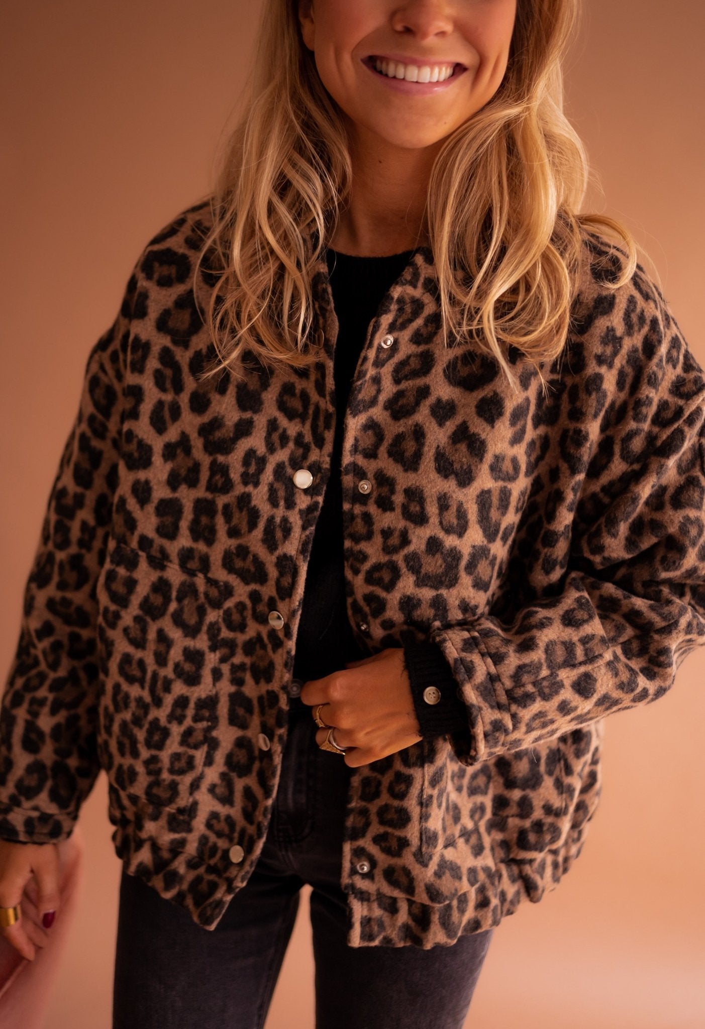 Veste femme imprimé animal – tendance, doublée chaude & coupe décontractée