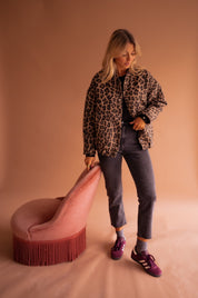 Veste femme imprimé animal – tendance, doublée chaude & coupe décontractée