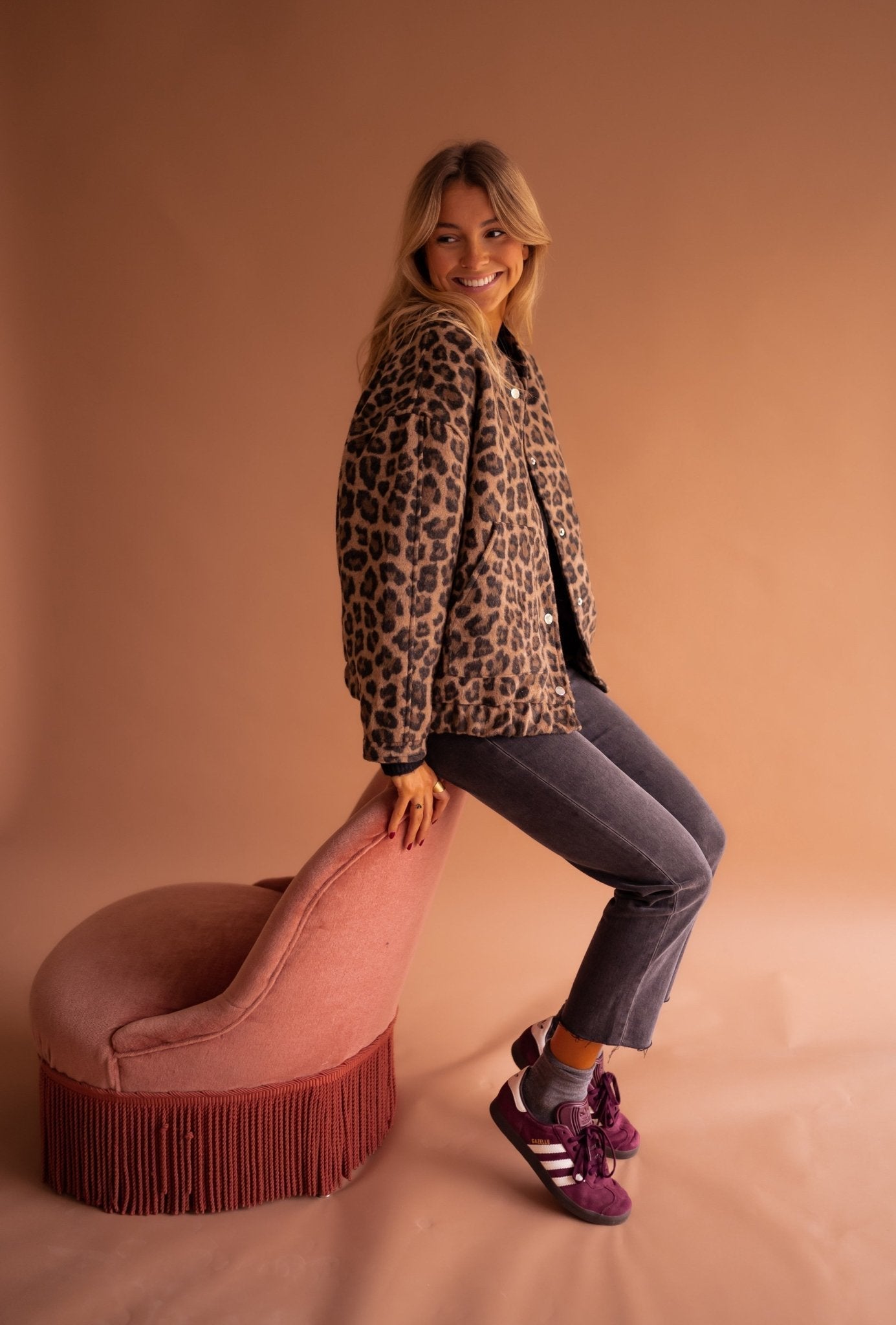 Veste femme imprimé animal – tendance, doublée chaude & coupe décontractée