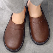Hugo | Chaussons femme en cuir végan – Confort, élégance & détente à la maison