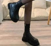 Bottines Chelsea femme Liora – plateforme vegan cuir & doublure chaude
