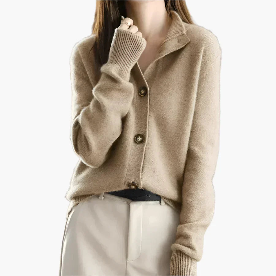 Gilet femme en maille – Cardigan chaud avec fermeture boutonnée