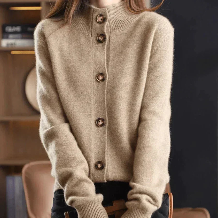Gilet femme en maille – Cardigan chaud avec fermeture boutonnée
