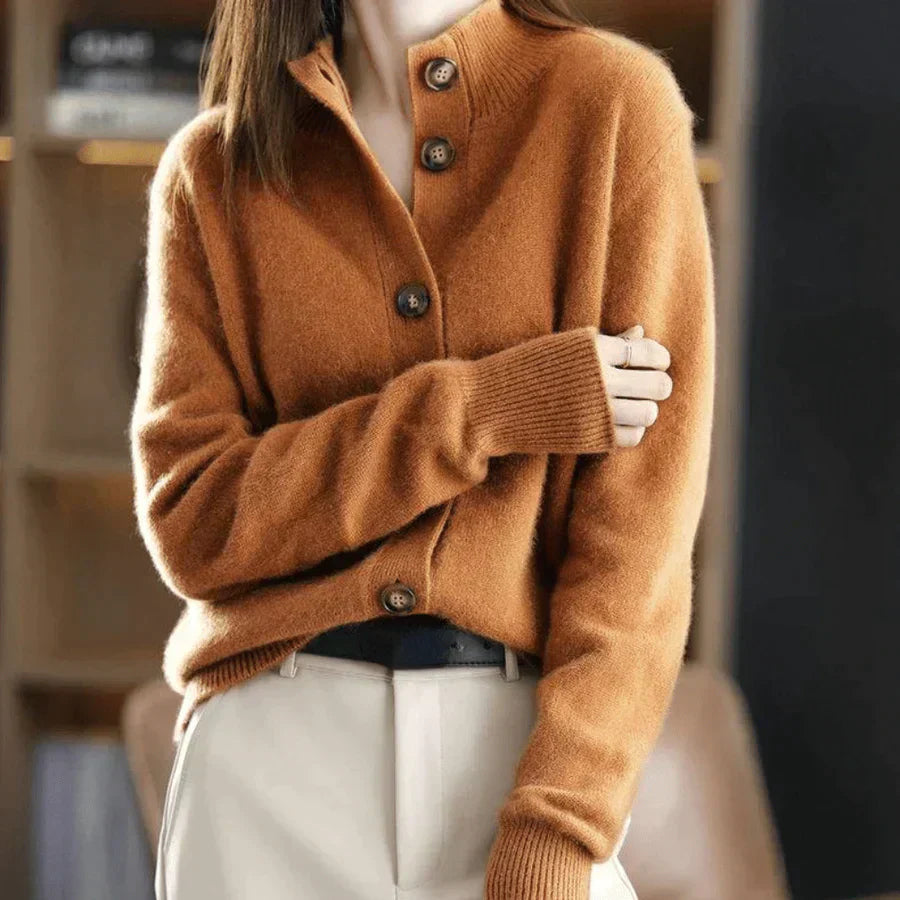 Gilet femme en maille – Cardigan chaud avec fermeture boutonnée
