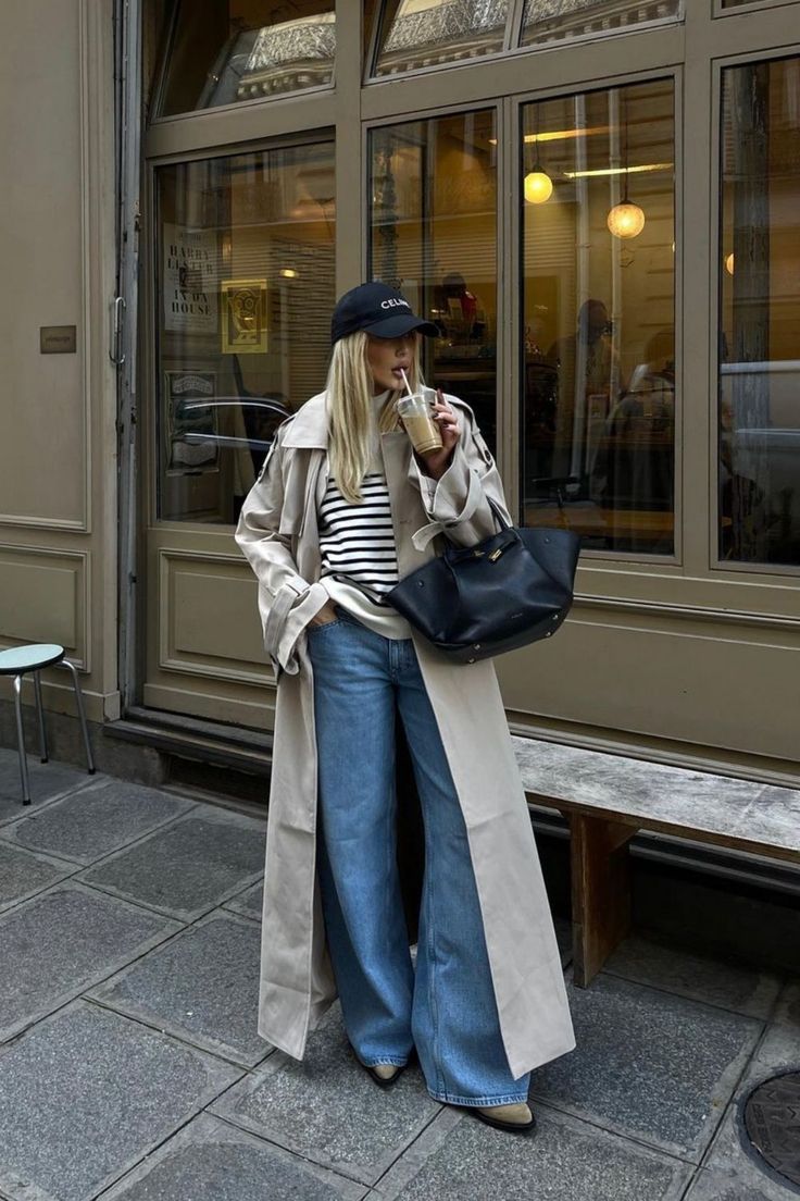Trench Femme MARLEEN – Manteau Long Élégant avec Ceinture & Coupe Classique