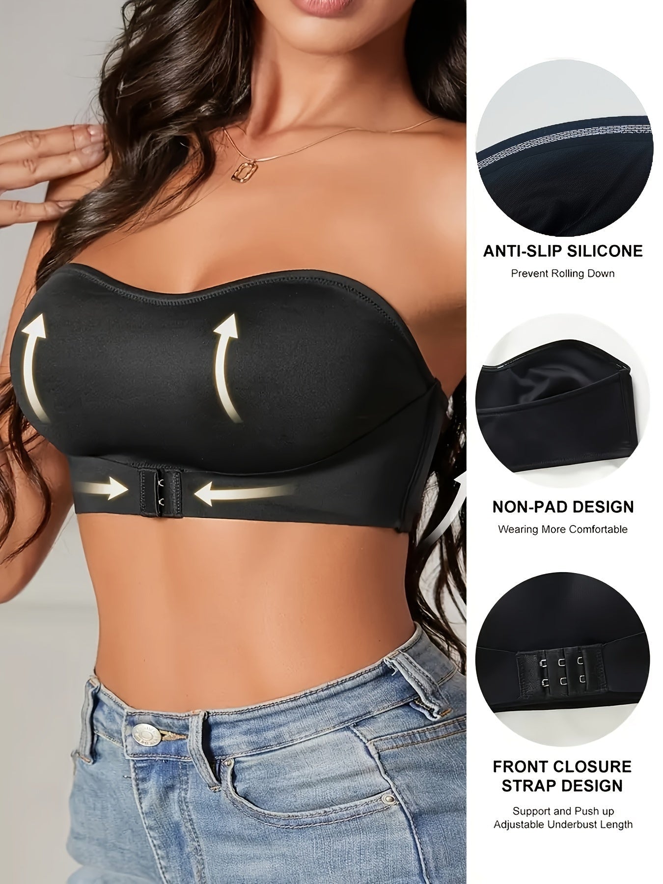Naomi bandeau femme | Soutien-gorge sport sans armatures | Antiglisse & respirant