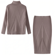 Leona | Ensemble Femme en Maille – Col Roulé & Pantalon Chic, Doux & Confortable
