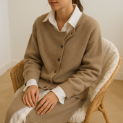 Gilet Norah femme en cachemire – coupe oversize boutonnée & luxe confortable