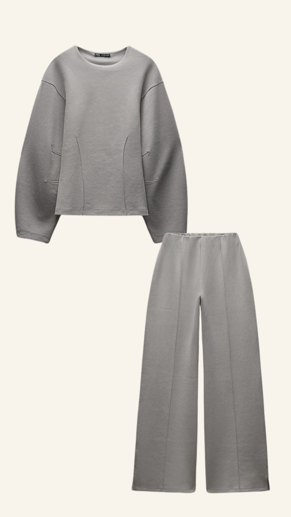 Ensemble femme NORMA – top oversize & pantalon large chic