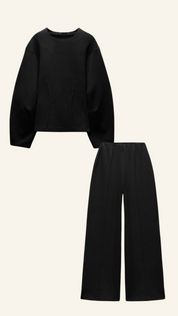 Ensemble femme NORMA – top oversize & pantalon large chic