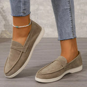 Mocassins femme en suède – Chaussures slip-on élégantes et confortables