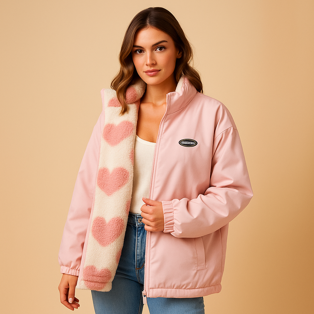 Manteau femme Linde réversible – Hiver chaud et deux styles en un