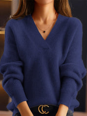 pull cachemire mix Zahila — col V féminin, maille douce & élégante