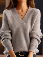 pull cachemire mix Zahila — col V féminin, maille douce & élégante