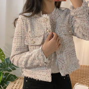 Veste femme LOREEN – veste tweed coton polyester élégante & polyvalente