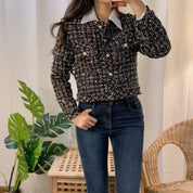 Veste femme LOREEN – veste tweed coton polyester élégante & polyvalente