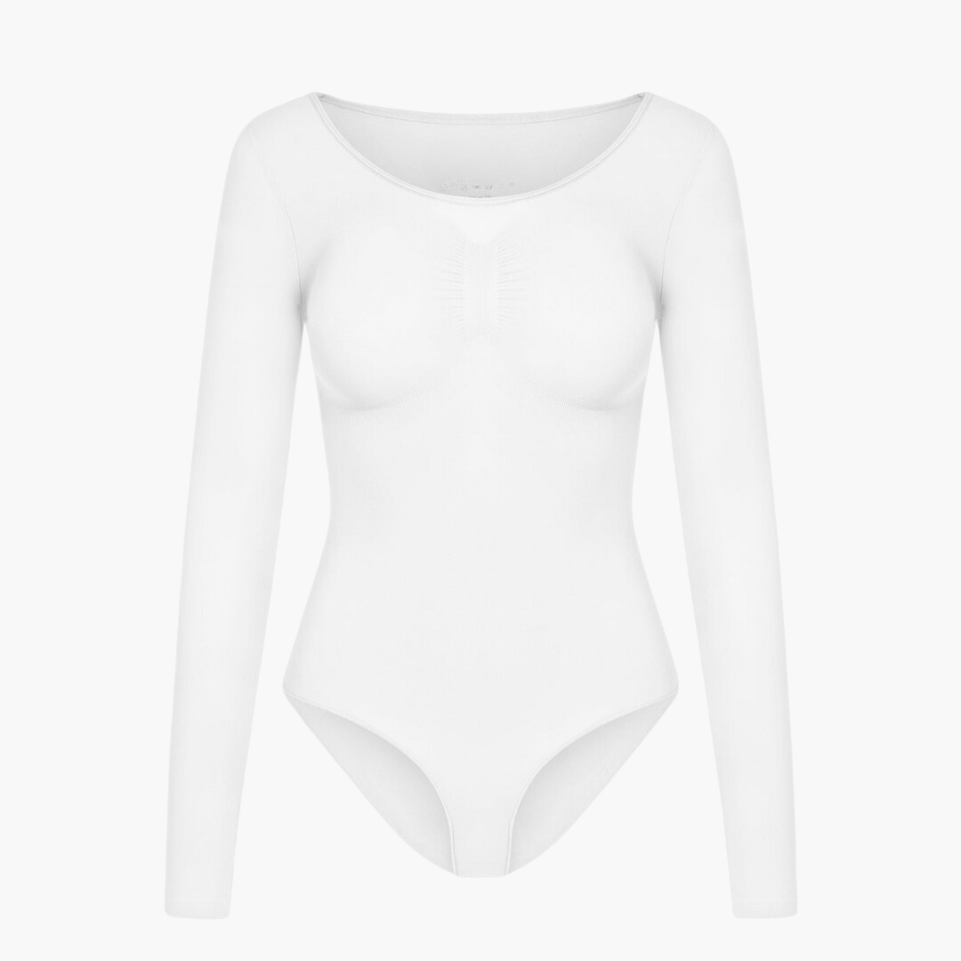 Body gainant manches longues femme – shapewear sculptant invisible & confortable