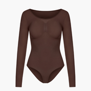 Body gainant manches longues femme – shapewear sculptant invisible & confortable