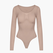 Body gainant string manches longues – shapewear sculptant invisible & élégant