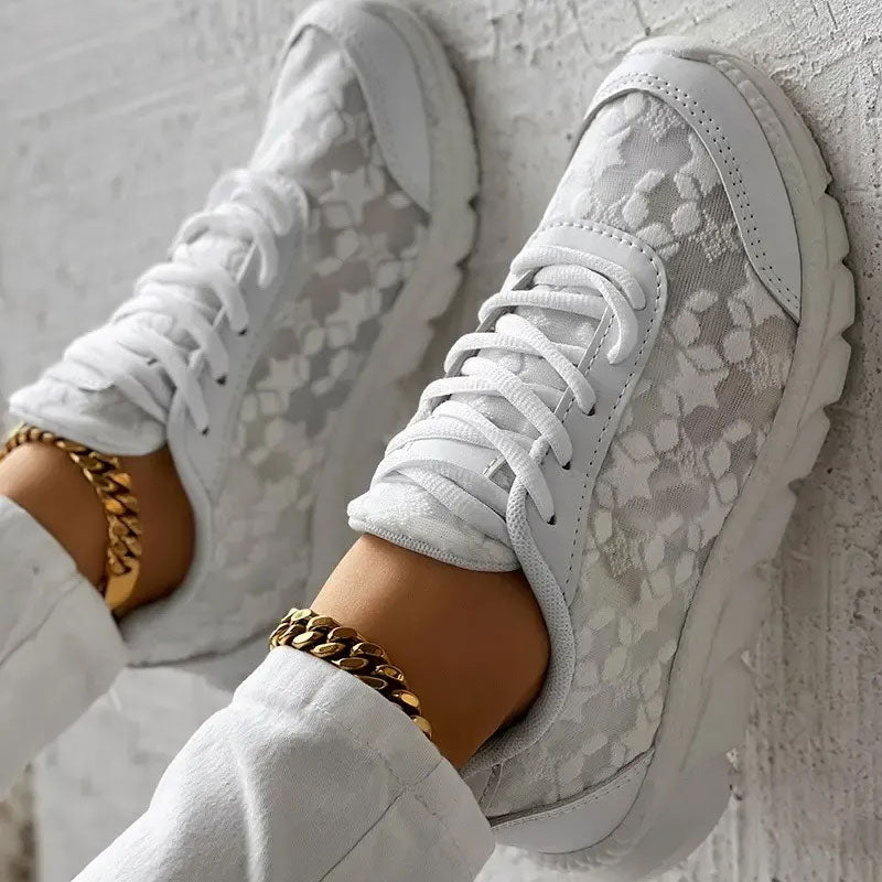 Basket femme dentelle & mesh élégante – Confort quotidien