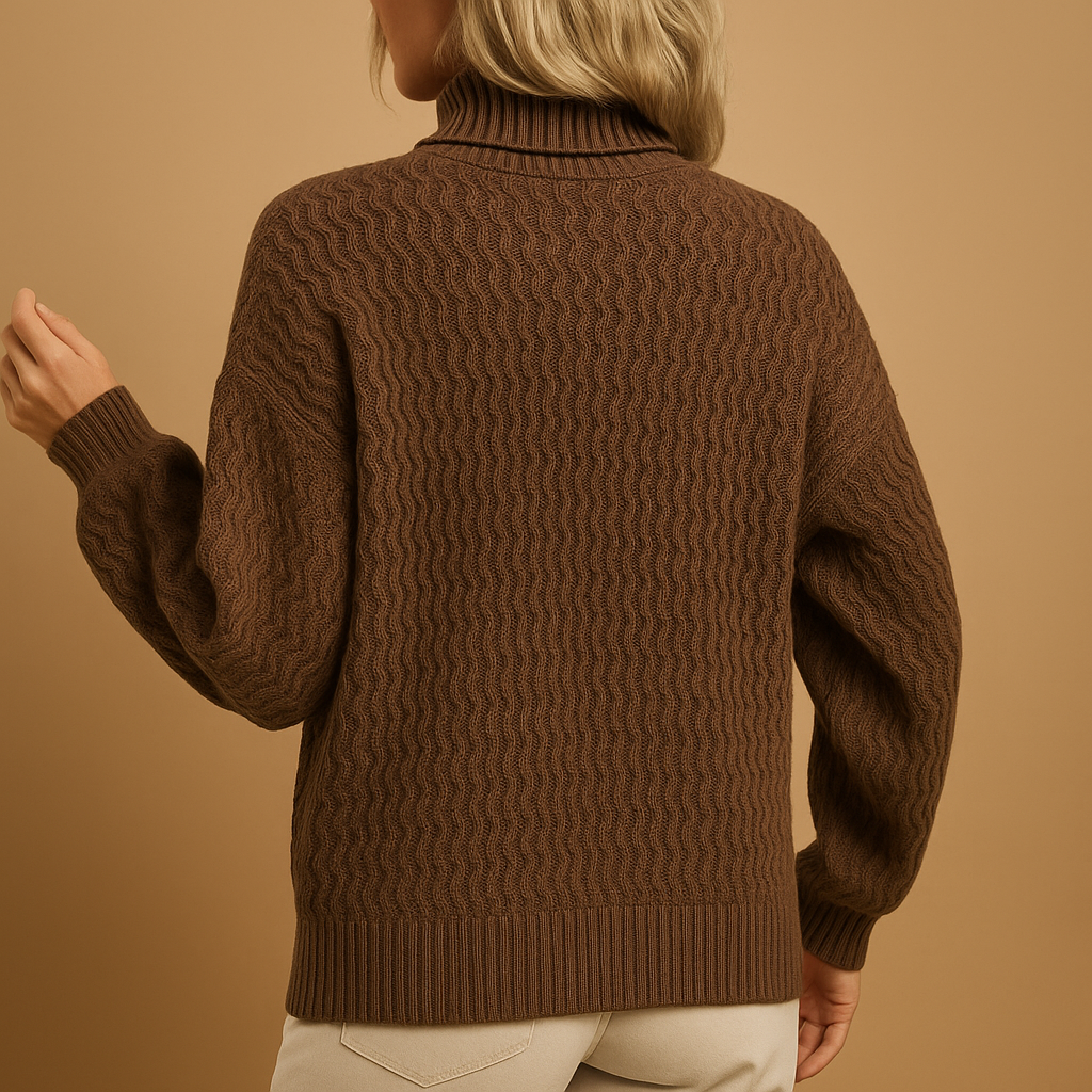 Annelies | Pull Col Roulé Femme – Maille Douce, Design Élégant & Style Polyvalent