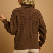 Annelies | Pull Col Roulé Femme – Maille Douce, Design Élégant & Style Polyvalent