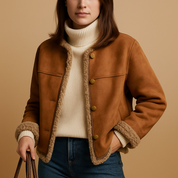 Manteau femme Yara effet suède doublé polaire – Élégance et chaleur hiver