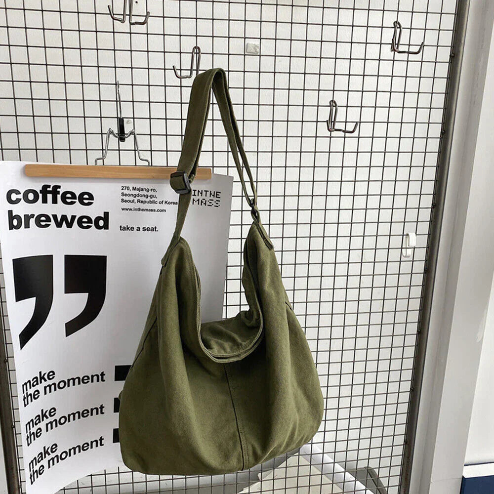 Sac épaule femme TANSIE – oversize toile minimaliste & pratique