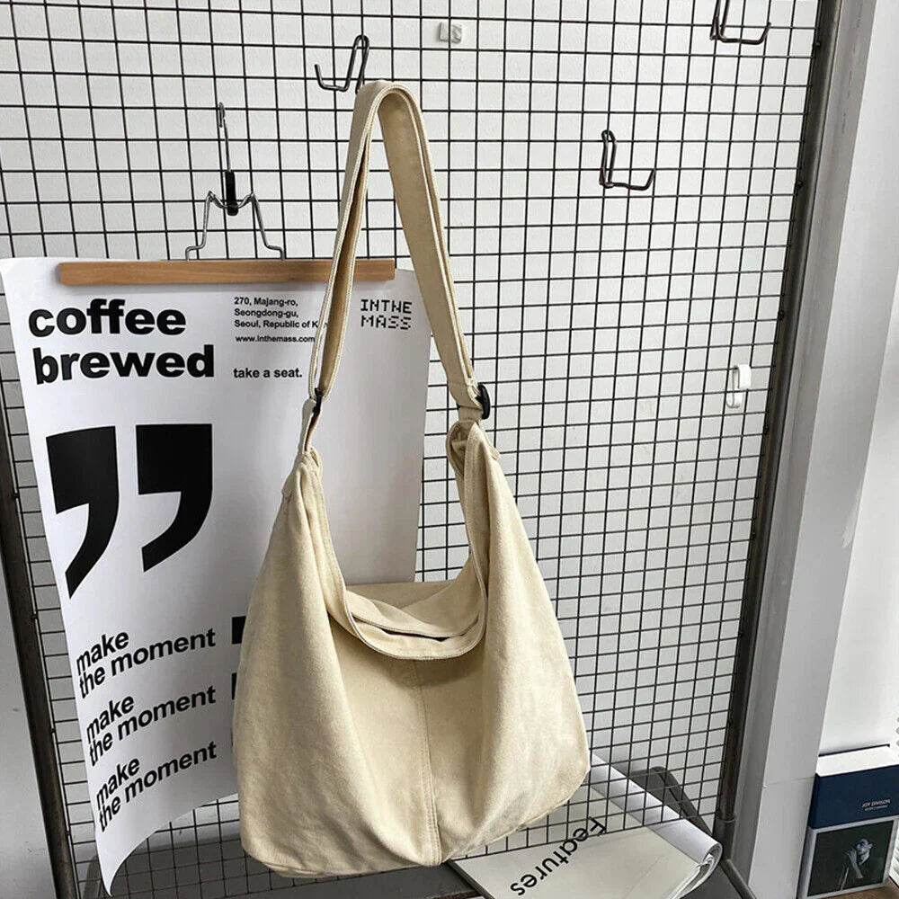 Sac épaule femme TANSIE – oversize toile minimaliste & pratique