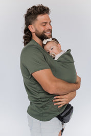 CozyCarry t-shirt de portage bébé | Haut pratique pour parents | T-shirt allaitement