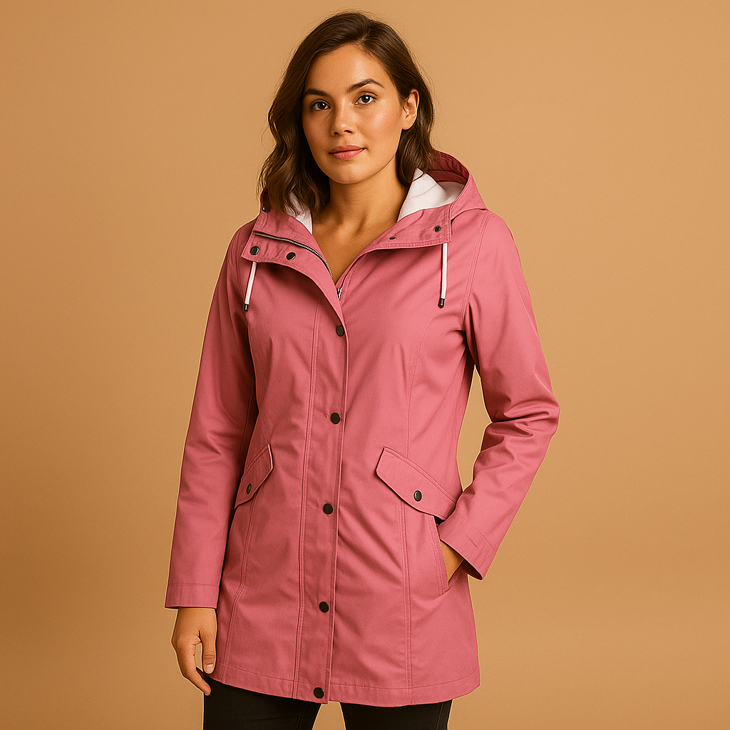 Imperméable femme Evelien transparent avec capuche – Léger et stylé