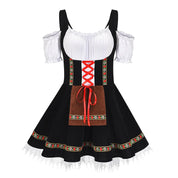 Dirndl Oktoberfest femme Janina – robe bavaroise traditionnelle avec tablier & blouse