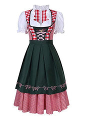 Dirndl femme Janina – Tenue traditionnelle Oktoberfest avec tablier et blouse