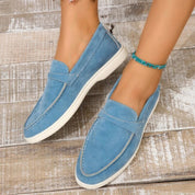 Mocassins femme en suède – Chaussures slip-on élégantes et confortables